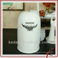 toilet brush holder ceramic with decal